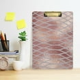 thumbnail image 5 of FMSHPON Snake Skin Rose Gold Clipboard Hardboard Wood Nursing Clip Board and Pull for Standard A4 Letter 13x9 inches, 5 of 7