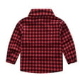 thumbnail image 3 of WOYY Toddler Girls Plaid Long Sleeve Shirt Casual Kids Unisex Button Down Shirt Jacket, 3 of 3
