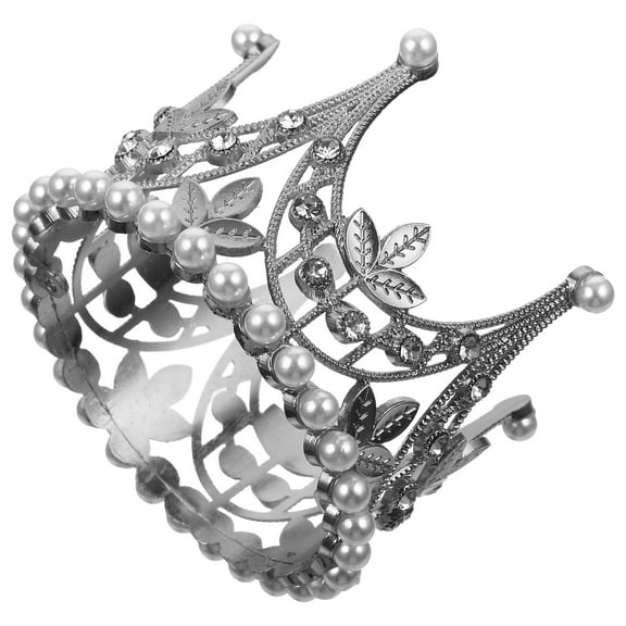 Cake Ornaments Crown Decor Mini Crowns for Bouquets Birthday Bride Silver