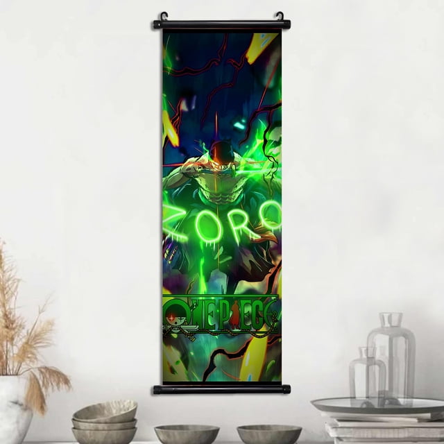 Anime ONE PIECE Poster Roronoa Zoro Canvas Painting Art Print Kids Room Decoration Mural for Hanging Scrolls