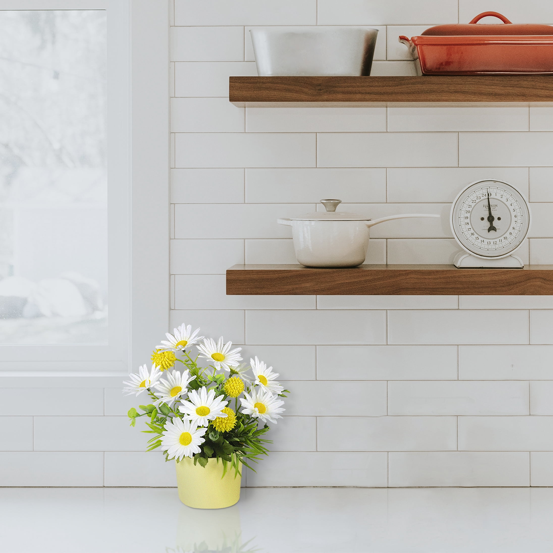 Mainstays Artificial Daisy & Billy Button Pot