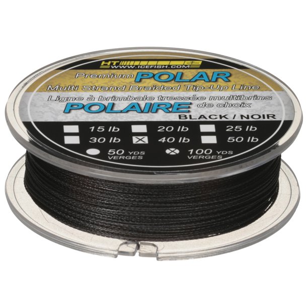 HiTech Polar Ice 40 LB 100 Yards Braided Ice Fishing Line