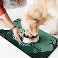 thumbnail image 2 of Happy Halloween Pet Food Mat Absorbent No-Slip 17x30 Inch Pet Food Mat Evil Pumpkin Ghost Cat Feeding Mat EcoFriendly Durable Pet Placemat, 2 of 7