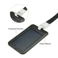 thumbnail image 5 of Uxcell 4.3"x2.7" ABS Vertical Slide Cover ID Badge Holders with Lanyard Black 2Pack, 5 of 6