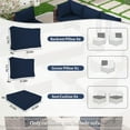 thumbnail image 2 of HONEY HOME 14 Piece Patio sectional cushions relacement set, 4" Outdoor Furniture Couch Cushion Fits 6-Seat Sectional Rattan Conversation Set, Waterproof, Fade-Resist, 2 of 7