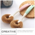 thumbnail image 2 of 4 Pcs Coconut Palm Dish Brush Natural Cleaning Fiber Cleaner Flat Skillet Pans Tools Non-stick Oil Pot Pp Coir, 2 of 6