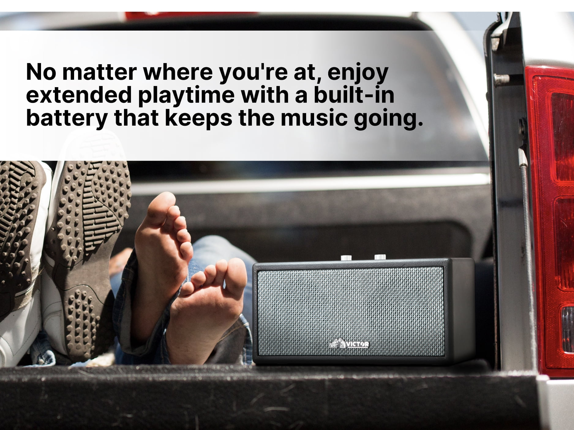 Victor Compact Portable Bluetooth Speaker with Deep Bass and Built