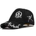 thumbnail image 2 of AJGRHE Men Women Casual Letters Colorful High Street Baseball Cap Visor Orange One Size, 2 of 4