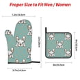thumbnail image 3 of Oven Mitts and Pot Holders 4 Piece, Vintage Pop Art French Bulldog High Heat Slip Resistant Oven Mitt and Trivets Set Kitchen Oven Glove Pot Holders for Cooking Baking Grilling, 3 of 7