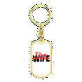 thumbnail image 4 of Fire Wife Stainless Steel or 18k Gold Premium Swivel Dog Tag Keychain, 4 of 10