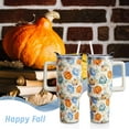 thumbnail image 2 of Fall Pumpkin 40oz Tumbler Cup with Handle and Straw, Colorful Pumpkins Gifts for Women Men, Autumn Stainless Steel Insulated Water Bottle 1PC, 2 of 5
