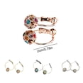 thumbnail image 4 of Jumpingount 1 par de pendientes de aro, pendientes de diamantes de imitación, joyería para banquete de cumpleaños, regalo personalizado para Cuenta blanca plateada 20Conjunto, 4 of 6