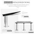 thumbnail image 4 of Outsunny 14.5' x 10' Transparent Wall Pergola, UV Blocking Awning, Gray, 4 of 10