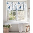thumbnail image 7 of Blue Grey Coastal Kitchen Valances for Windows Ocean Animals Pattern Valance Curtains&nbsp; for Kitchen /Living Room/Bedroom/ Bathroom Decor, 42"x12 " ,Rod Pocket 1 Panel,, 7 of 7