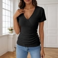 thumbnail image 2 of Womens Summer Tops T Shirts Short Sleeve Basic Breathable Ladies Tees Women's Clothing, 2 of 4