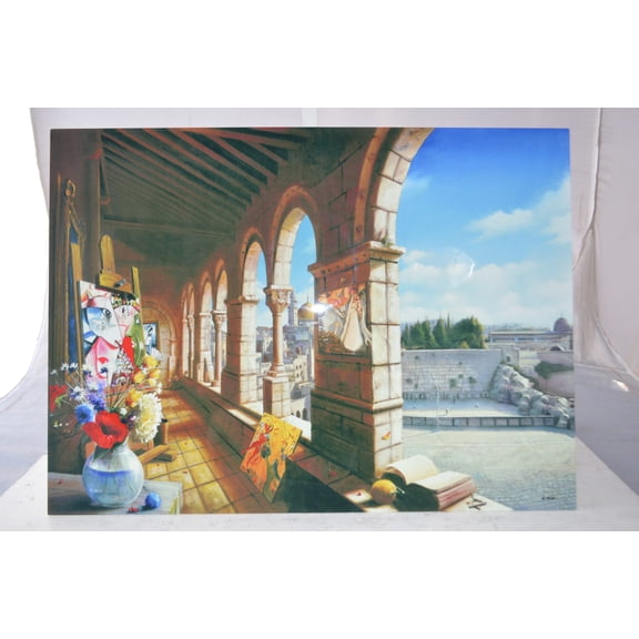 Nifao Orlando Quevedo Holy Jerusalem, on aluminum – Canvas Painting, Wall Art, 19"L x 27"W