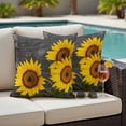 thumbnail image 5 of 2 Pack Outdoor Waterproof Throw Pillow Covers,Summer Farm Sunflower Decorative Square Pillow Case Patio Pillowcases for Chair Couch Sofa 16x16in, 5 of 9