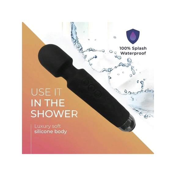 10 Speeds USB Wired Powerful Handheld Wand Massager with Strong Vibration, Personal Therapy Massager