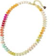 thumbnail image 6 of Gemstone Beaded Necklace for Women Colorful Natural Stone Freshwater Pearl Surfer Beach Rainbow Necklace, 6 of 6