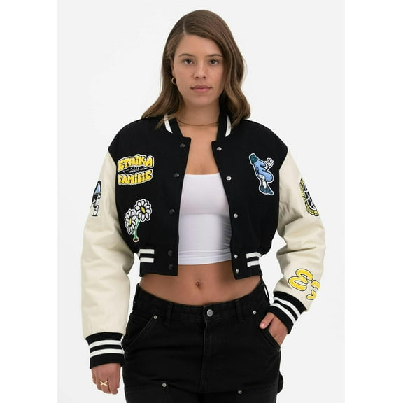 Upper Case | Womens Crop Varsity Jacket