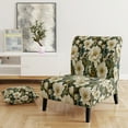 thumbnail image 2 of Designart "Verdant Elegance II" Green Floral Upholstered Accent Chair - Cottage Arm Chair For Bedroom, 2 of 5