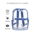 thumbnail image 5 of LAVA Clear Backpack Stadium Approved Heavy Duty Waterproof PVC Transparent School Bag for Travel Security Concerts Sport Events Pink, 5 of 9