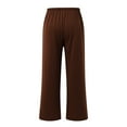 thumbnail image 6 of FEIFLY Solid Color Women's Graphic Baggy Pants Drawstring High Waisted Baggy Sweatpants With Pocket Streetwear Trousers Slacks Fall Winter Leisure Streetwear, 6 of 6
