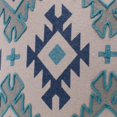 thumbnail image 2 of LR Home Sedona Cotton Poly Filled Pillow in Blue/Gray, 20" x 20", 2 of 8