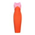 thumbnail image 5 of Liacowi Women's Sleeveless Tank Dress Ribbed Knit V Neck Bodycon Slim Fit Party Club Summer Boho Beach Midi Long Dresses, 5 of 9