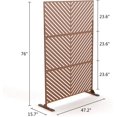 thumbnail image 2 of Neutypechic Outdoor Privacy Screen with Stand 76" x 47.2" x 15.7" Metal Balcony Decorative Screen, 2 of 5