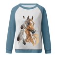 thumbnail image 4 of Ichuanyi liquidación de la moda femenina camiseta suelta de manga larga blusa redonda de cuello redondo ICHUANYI WER2023081605038, 4 of 5