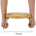 thumbnail image 2 of Sofa Armrest Tray, Portable Couch Arm Tray Space Saving Design Sofa Arm Clip on Table Tray Table Foldable Easy Access to Drinks Snacks Remotes and Phones, 2 of 8