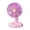 Purple, variant on Summer Round Base Rechargeable Desktop Cooling Fan, Portable Quiet Strong Wind Small Table Fan for Outdoor Camping, Office, Bedroom, Dorm and Gift Giving