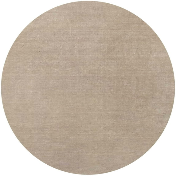 Ahgly Company Machine Washable Indoor Round Industrial Modern Camel Brown Area Rugs, 7' Round