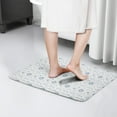 thumbnail image 4 of White Blue Sun Moon Cloud Star Flannel Non Slip Door Rugs,Washable Door Mats Indoor,Decorative Door Mats,Dirt-Resistant and Absorbent Doormat for Entrance,Bedroom,Kitchen,Bathroom,23.5"x16", 4 of 5