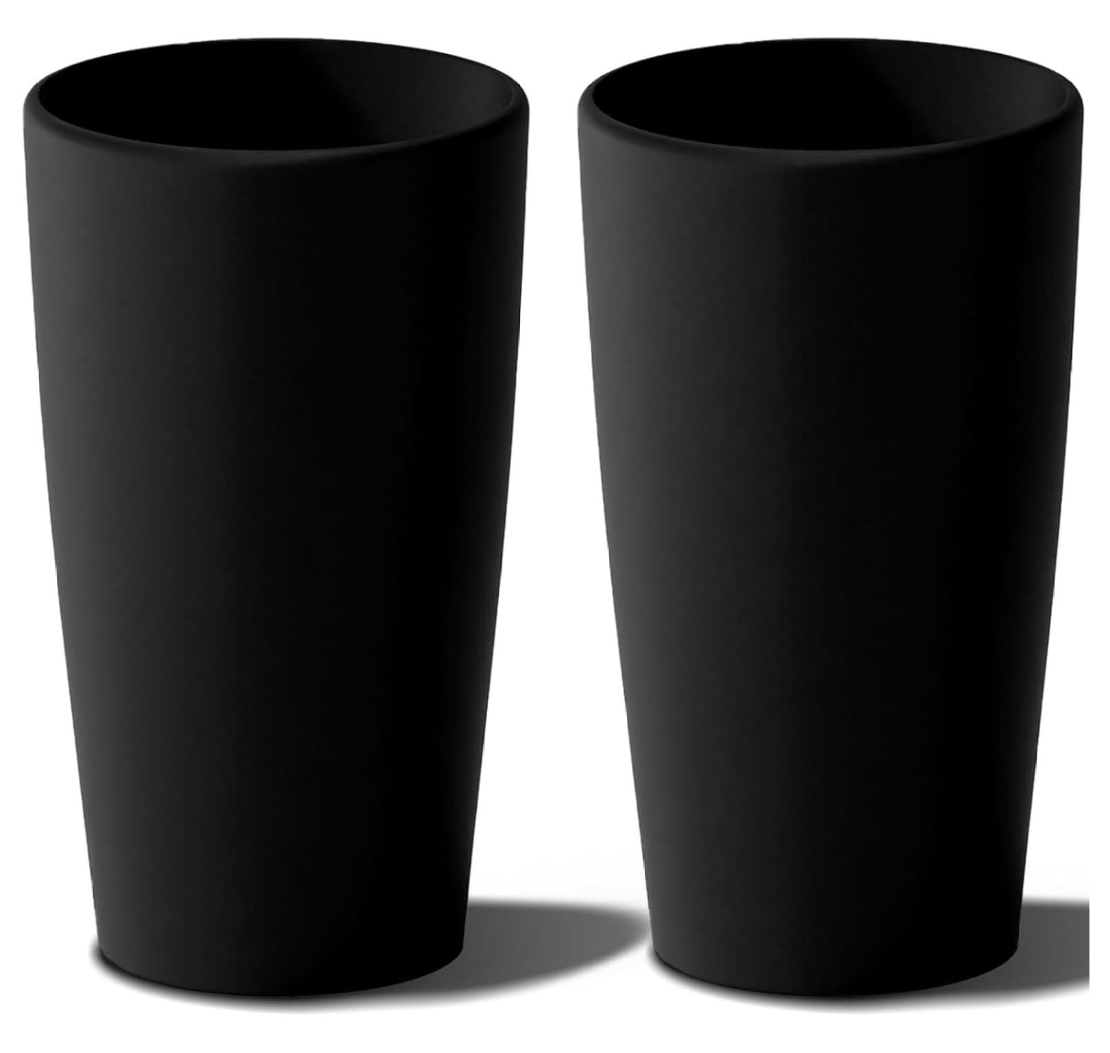 Xbrand Modern Nested Grey Square Flower Pot Planter, Set of
