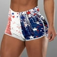 thumbnail image 4 of ZRBYWB Womens Shorts Womens Casual High Waist Running Shorts Independence Days Printed Workout Gym Shorts Relaxed Fit, 4 of 7