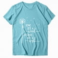 thumbnail image 6 of Paguaki T Shirts for Women Dandelion Slogan Letter Print Tees Crew Neck Short Sleeve Casual Summer Tops Womens Graphic Tees, 6 of 9