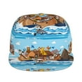 thumbnail image 2 of Fotbe Animals on Noah's Ark Floating Flat Bill Visor Cap Classic Snapback Hat Polyester Foam Trucker Hat Trucker Cap Adjustable Baseball Cap, 2 of 9