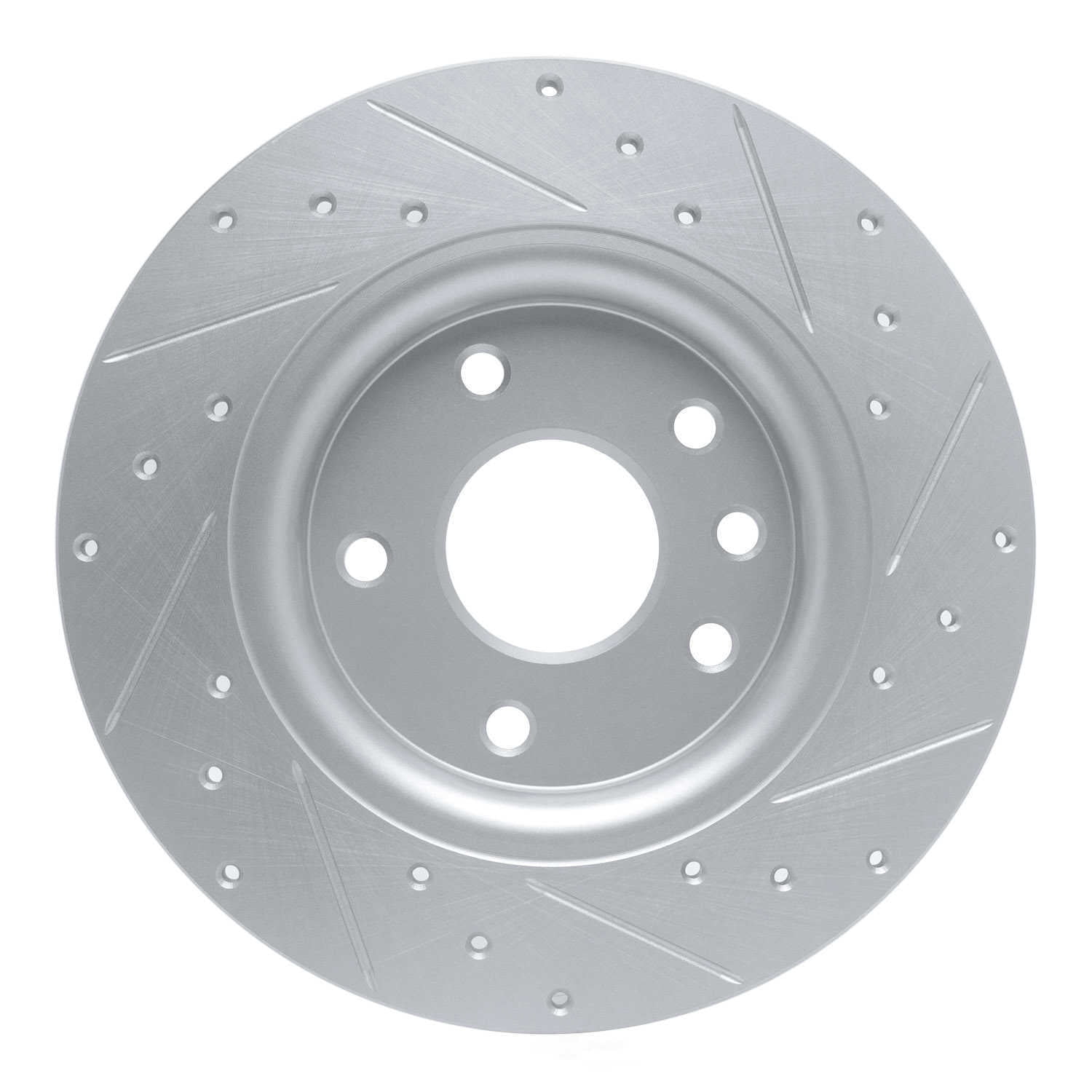 Dynamic Friction Company 631-39030L DFC Brake Rotor - Drilled And Slotted - Silver