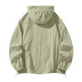 thumbnail image 4 of Zimjoy Mens Windbreaker Jacket UV 50+ Protection Lightweight Hooded Rain Jacket Casual Big and Tall Jackets with Pocket Fishing Hiking Coat, Light Green L, 4 of 5