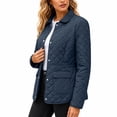 thumbnail image 6 of Busydd Down Jackets for Women Trendy Solid Color Long Sleeve Winter Jacket Warm Cozy Lapel Puffer Jacket with Pockets XL, 6 of 8