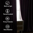 thumbnail image 6 of Lavender Velvet Curtains 90 inches 2 Panels - Luxury Room Darkening Window Drapes for Bedroom Living Room Thermal Insulated Super Soft Blackout, Back Tab Rod Pocket Pinch Pleated, Purple, 6 of 13