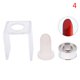 thumbnail image 1 of 1 pieza o 3 unids/set de molde de lápiz labial de silicona de tubo de marca para relleno DIY, molde de lápiz labial de sílice de una sola cavidad, juego de herramientas de anillo de aluminio Gao Jinjia LED, 1 of 2
