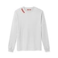 thumbnail image 2 of Daxton Premium Georgia Men Long Sleeves T Shirt Ultra Soft Medium Weight Cotton, White Tee Red Letters 3XL, 2 of 3