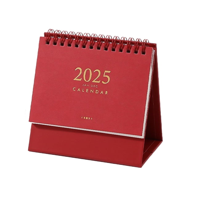 Home Office Desks,2025 Mini Standing Desk Calendar - Flip Desktop Planner and Office Calendar