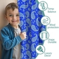 thumbnail image 3 of Paisley and Damask Blue Pattern Insulated Teens Curtains Set Of 2, Bedroom Essentials, Toddler Room Decor 42x54in(106x137cm), 3 of 5