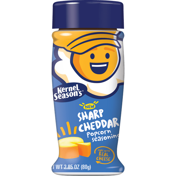 Kernel Season's Sharp Cheddar Popcorn Seasoning, 2.85 oz, Allergens Not Contained, Shelf-Stable