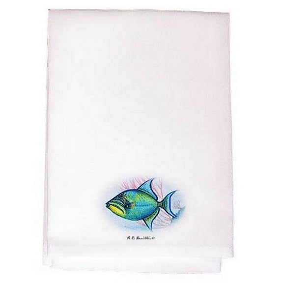 Betsy Drake Trigger Fish Guest Towel Set of 2