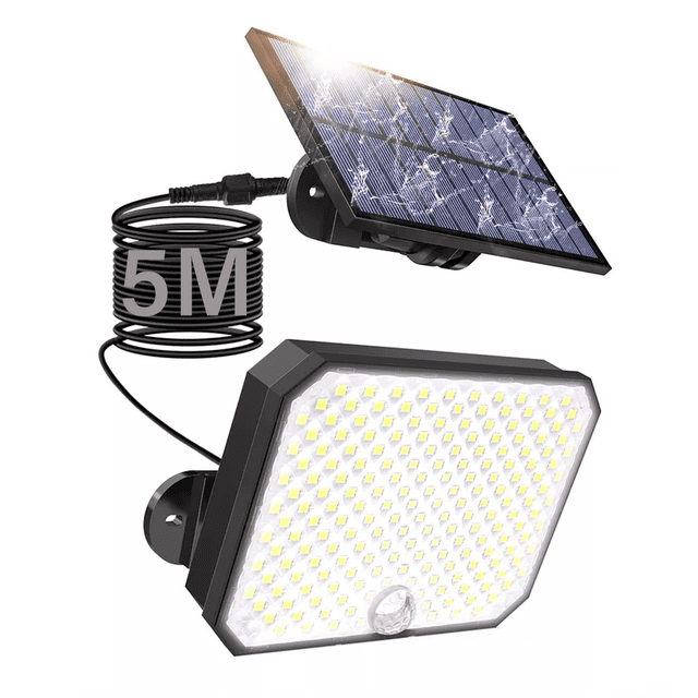 Lámpara Solar Exterior Pared Con Sensor 288led 3modos+remoto Alta luminosidad-A